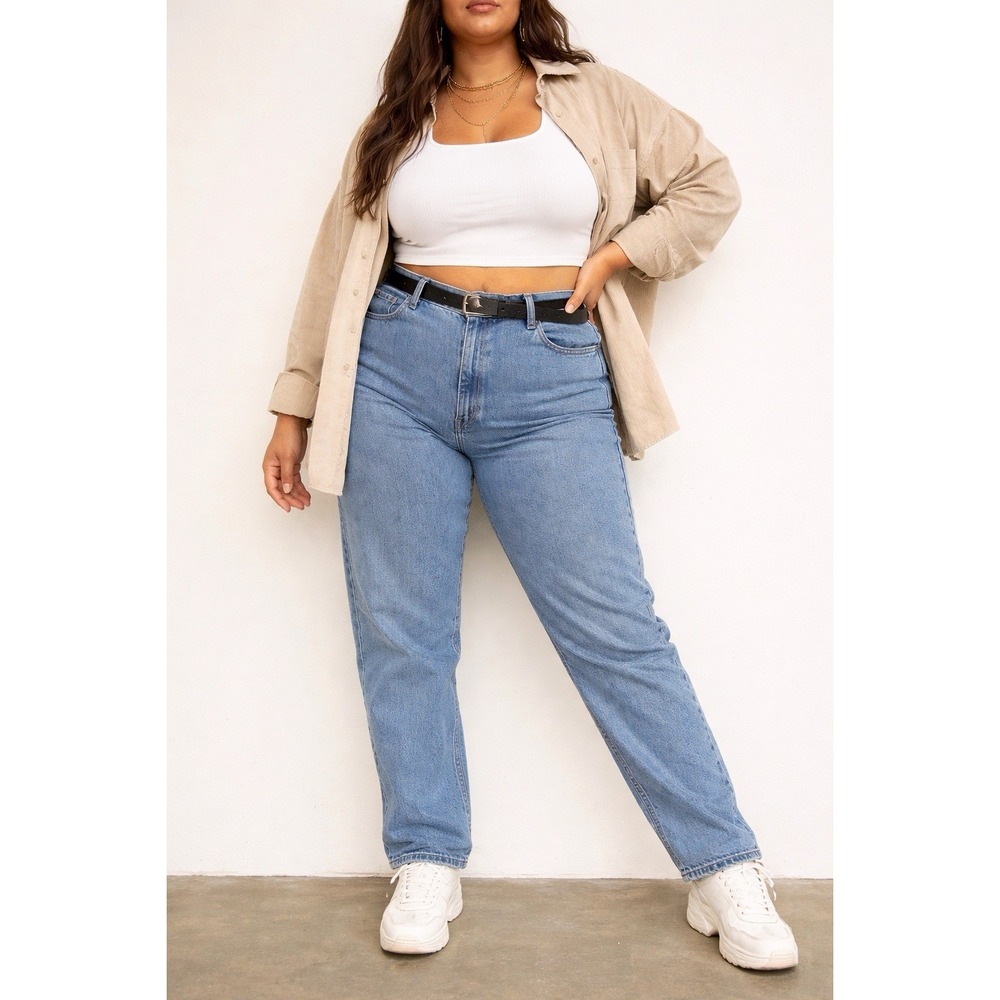 VTG Levis 550 Jeans Women's 16 M Blue Relaxed Fit Tapered Mom Made in USA Y2K